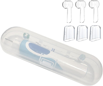 Portable Electric Toothbrush Travel Case with Protective Covers for Oral B Pro Series (Transparent)