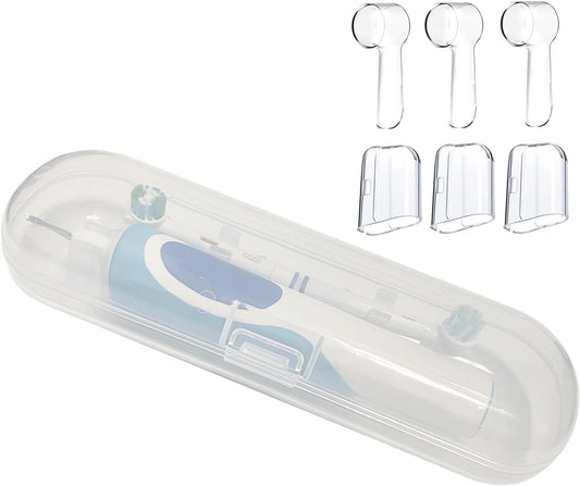 Portable Electric Toothbrush Travel Case with Protective Covers for Oral B Pro Series (Transparent)