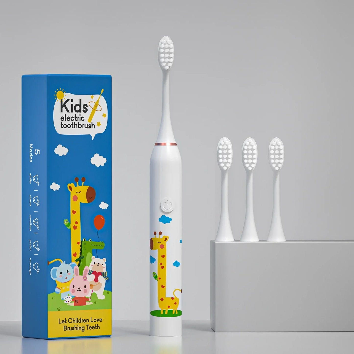 Sonic Electric Toothbrush for Children - USB Rechargeable Cartoon Design