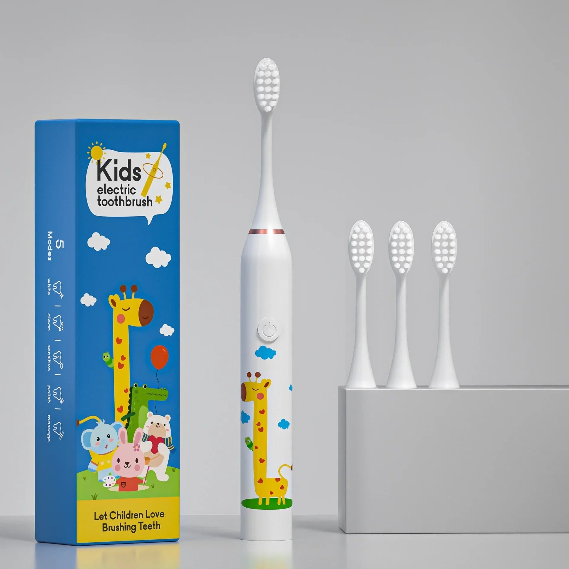 Sonic Electric Toothbrush for Children - USB Rechargeable Cartoon Design