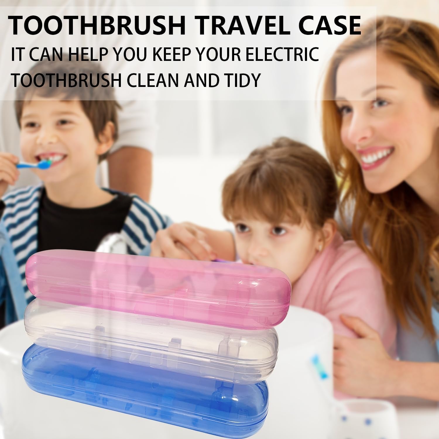 Portable Electric Toothbrush Travel Case with Protective Covers for Oral B Pro Series (Transparent)