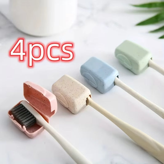 4-Pack Portable Toothbrush Head Covers, Travel Toothbrush Protective Cases