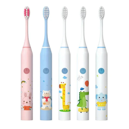 Sonic Electric Toothbrush for Children - USB Rechargeable Cartoon Design