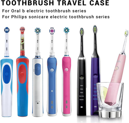 Portable Electric Toothbrush Travel Case with Protective Covers for Oral B Pro Series (Transparent)