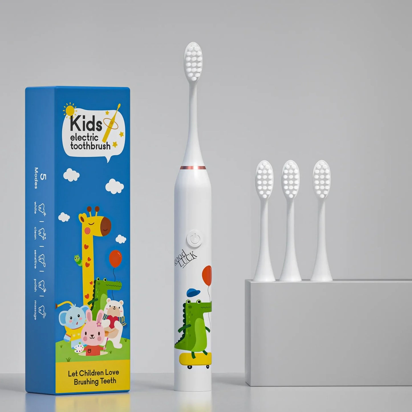 Sonic Electric Toothbrush for Children - USB Rechargeable Cartoon Design